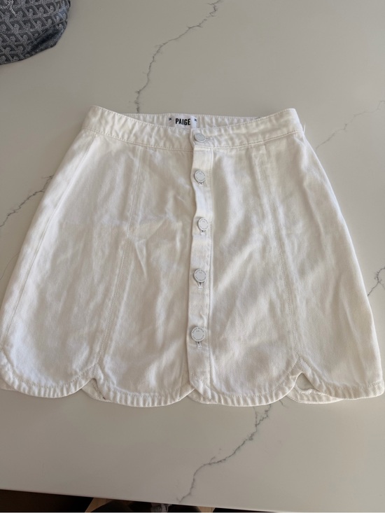 PAIGE Dresses & Skirts - PAIGE White Denim Skirt  25